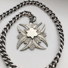 Load image into Gallery viewer, Victorian Antique Silver Albert Watch Chain with Persian Fob Pendant.